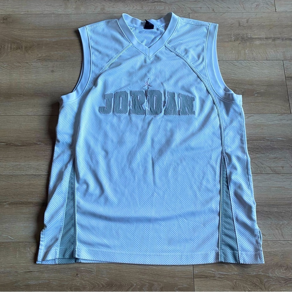 Vintage Y2K Air Jordan heavy mesh sleeveless practice jersey tank top